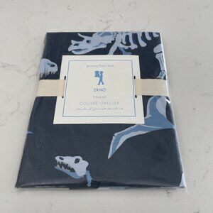 Pottery Barn Kids Dino Standard Sz Dinosaur Print Cotton Pillow Sham Multi Blue